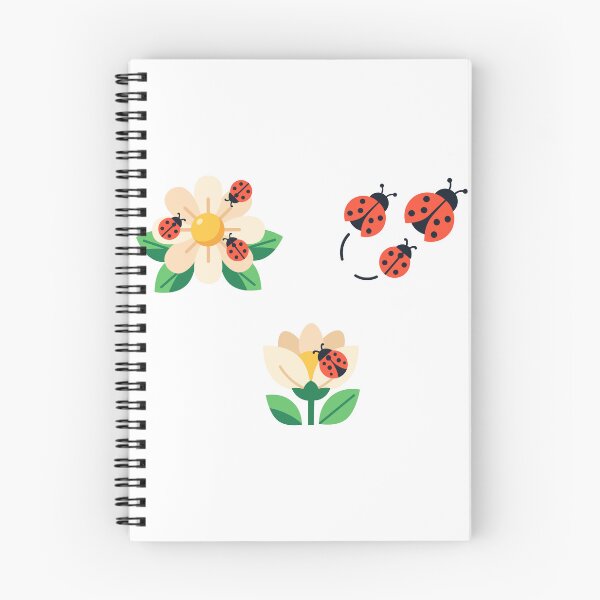Item preview, Cute Ladybug Flowers Spring Nature Collection designed and sold by BetweenForms.