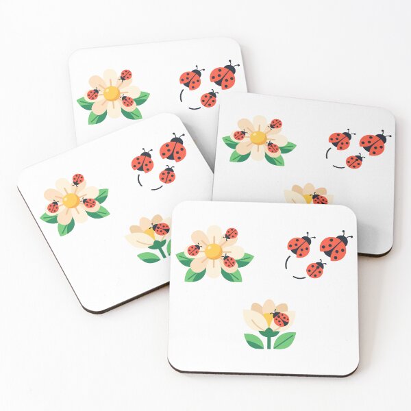 Item preview, Cute Ladybug Flowers Spring Nature Collection designed and sold by BetweenForms.
