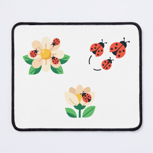 Item preview, Cute Ladybug Flowers Spring Nature Collection designed and sold by BetweenForms.