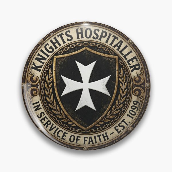 Item preview, Knights Hospitaller – Medieval White Cross Emblem Badge designed and sold by ElNiro.