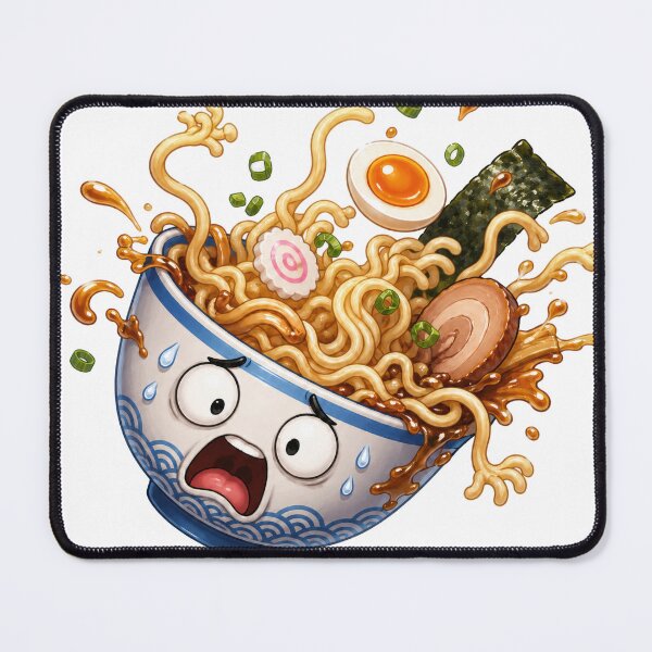 Item preview, Crazy Ramen Bowl Cartoon Character Splashing Noodles designed and sold by jgvisualarts.