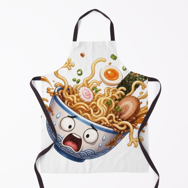 Item preview, Crazy Ramen Bowl Cartoon Character Splashing Noodles designed and sold by jgvisualarts.