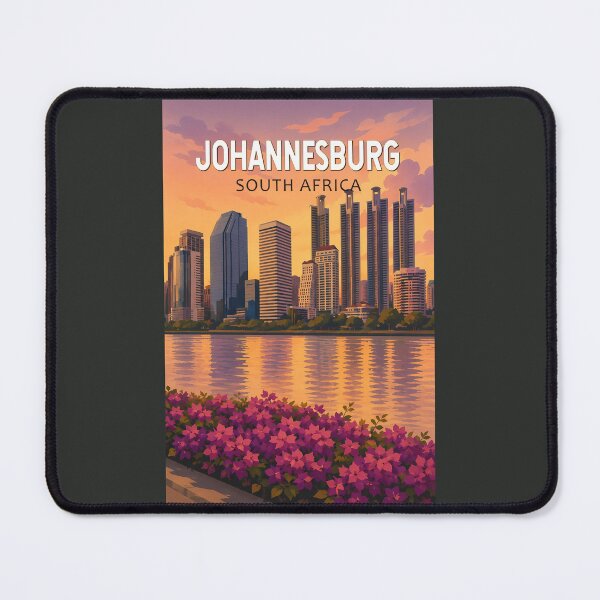 Item preview, Johannesburg South Africa Illustration Travel Art Vintage designed and sold by KrisSidDesigns.