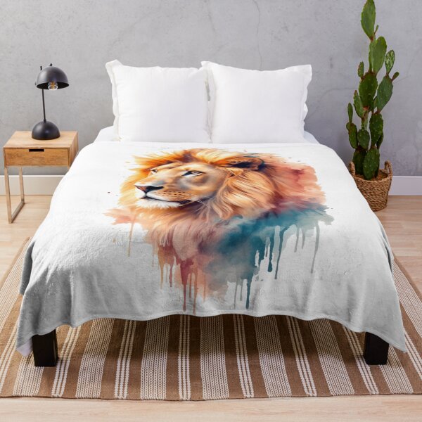 Item preview, Watercolor Lion Art – Majestic King of the Jungle Design designed and sold by Biedroneczka.