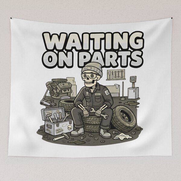 Item preview, funny car technician skull design designed and sold by ArtDesignTp.