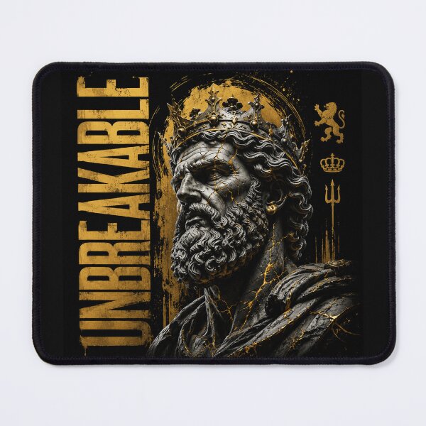 Item preview, Unbreakable King Statue Graphic Tee | Dark Royal Warrior Aesthetic | Luxury Gold Streetwear Art designed and sold by Emoji Emblems.