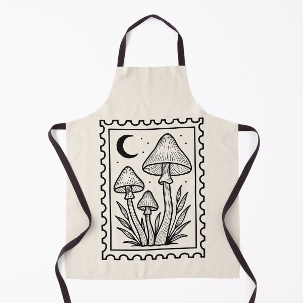 Item preview, Celestial Mushroom Postage Stamp - Mystical Moon & Fungi Art designed and sold by AliAltinelArt.