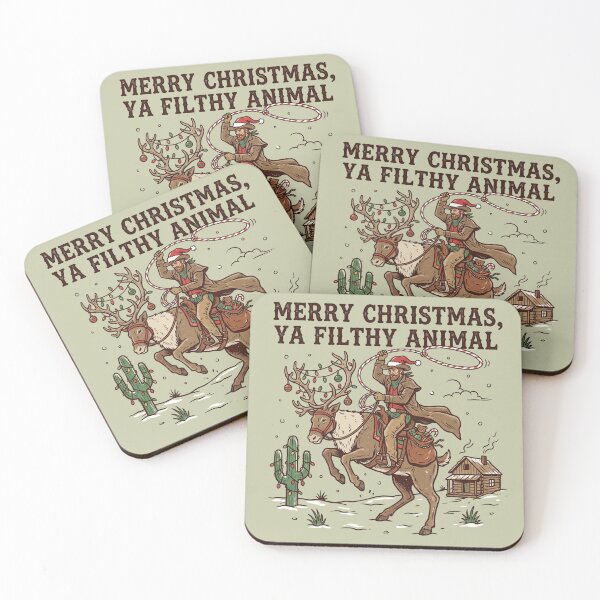 Item preview, Merry Christmas Ya Filthy Animal Western Christmas  designed and sold by Milasneeze.