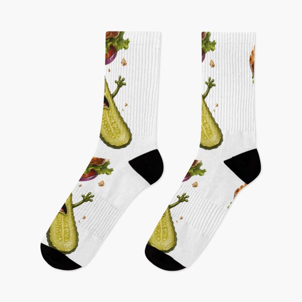 Item preview, Funny Pickle Flying Out of Sandwich Cartoon designed and sold by jgvisualarts.