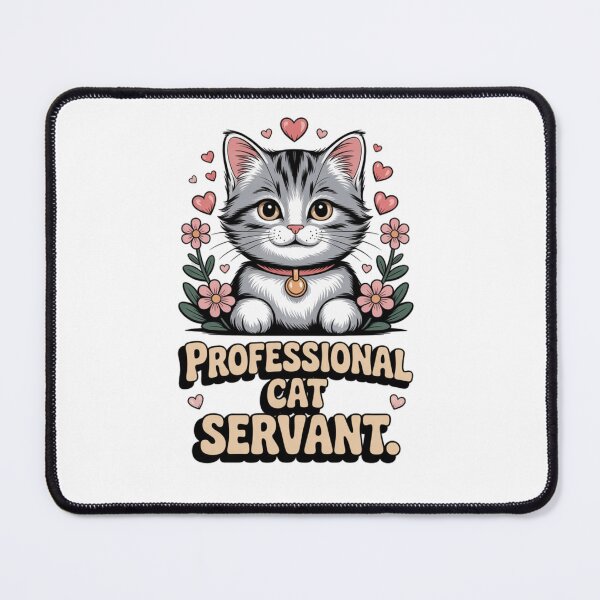 Item preview, Professional Cat Servant Cute Kitty Lover | Funny Cat Mom Cat Dad Graphic illustration designed and sold by HOODYBUDSTYLES.