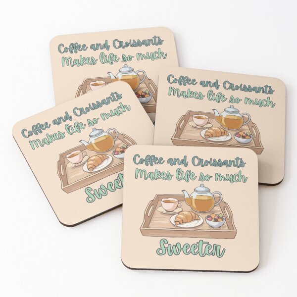 Item preview, Coffee and croissants make life so much sweeter. designed and sold by BritishDelights.