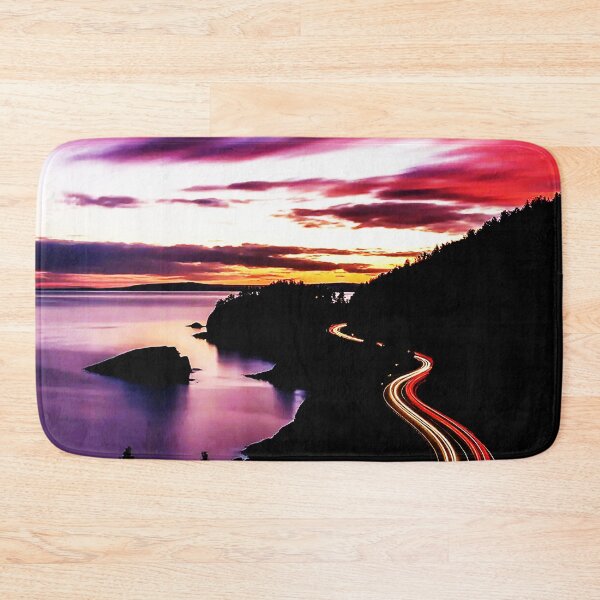 Item preview, Twilight Coastal Drive – Light Trails Along the Shore designed and sold by Exodoi.