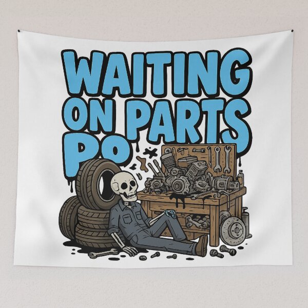Item preview, car mechanic skull garage humor designed and sold by ArtDesignTp.