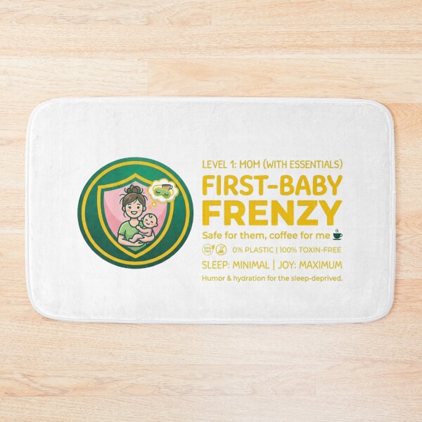 Item preview, First-Baby Frenzy: The "Sleep-Deprived" Golden Edition - 100% Toxin-Free designed and sold by ZarouraMed.
