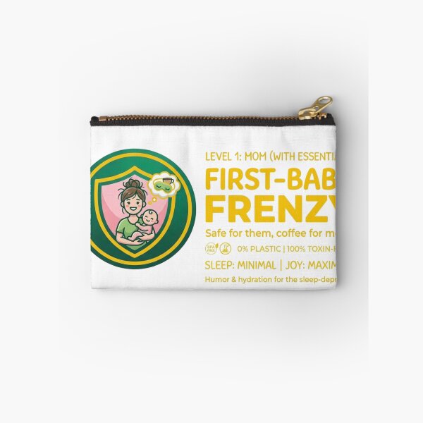 Item preview, First-Baby Frenzy: The "Sleep-Deprived" Golden Edition - 100% Toxin-Free designed and sold by ZarouraMed.