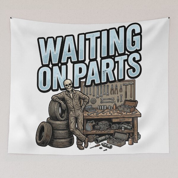 Item preview, skeleton mechanic auto repair humor designed and sold by ArtDesignTp.