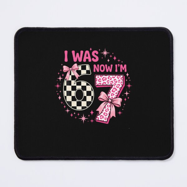 Item preview, 7Th Birthday Girl I Was 6 Now I'M 7 Coquette Bow designed and sold by Jackstudioo.