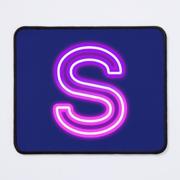 Item preview, Letter S Neon Pink Purple Glow - Retro Futuristic Monogram Initial designed and sold by SolutionsArt.
