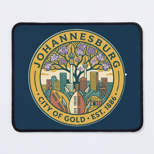 Item preview, Johannesburg Illustration Travel Art Badge designed and sold by KrisSidDesigns.