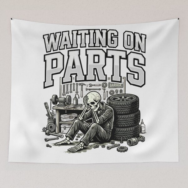 Item preview, funny auto technician skeleton art designed and sold by ArtDesignTp.