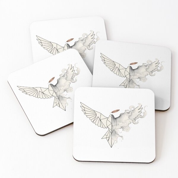 Item preview, Bird of Two Worlds - Geometric Phoenix Rising Watercolor Bird Art designed and sold by PixelQ.