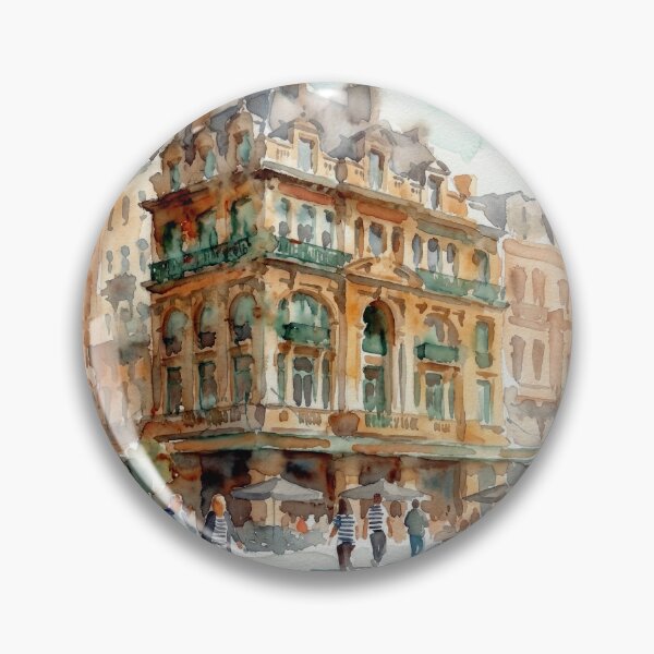 Item preview, Brussels Square Watercolor designed and sold by caracatita75.