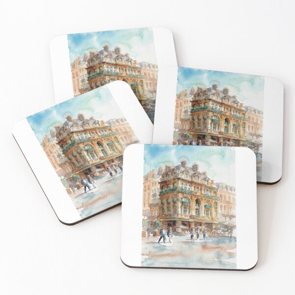 Item preview, Brussels Square Watercolor designed and sold by caracatita75.