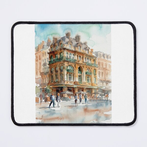Item preview, Brussels Square Watercolor designed and sold by caracatita75.
