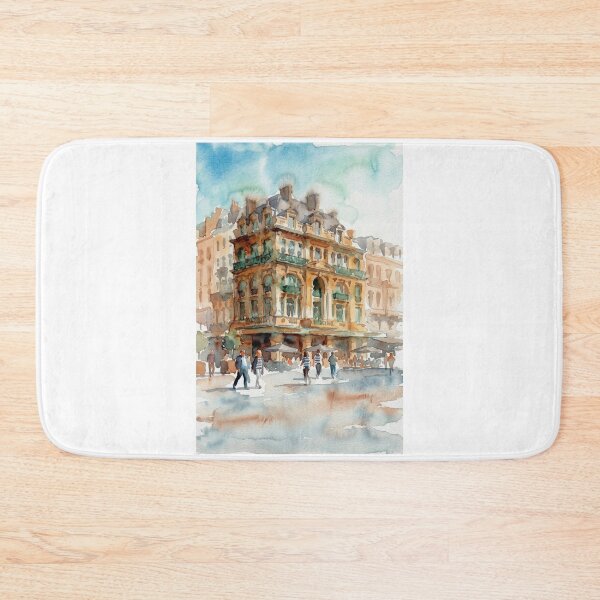 Item preview, Brussels Square Watercolor designed and sold by caracatita75.