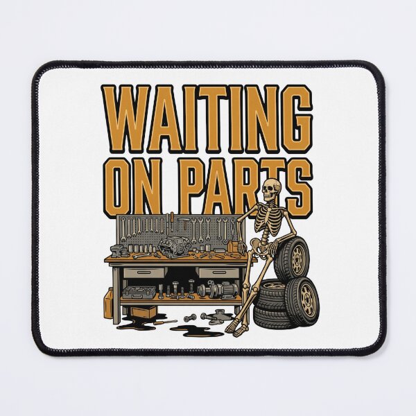 Item preview, mechanic skull waiting on parts joke designed and sold by ArtDesignTp.