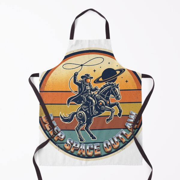 Item preview, Deep Space Outlaw Astronaut Cowboy Riding Space Horse Retro 70s Sunset Vintage Sci-Fi Western designed and sold by afarkar.