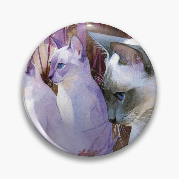 Item preview, Watercolor White Cats in Purple Haze designed and sold by Paolo-Bandal.