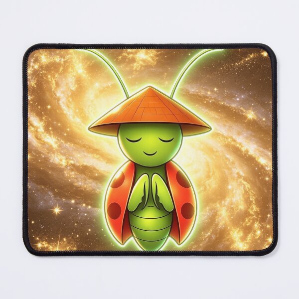 Item preview, Praying Mantis Monk – Zen Energy – Cute Spiritual Character Design designed and sold by Authentic Kaleidoscope.