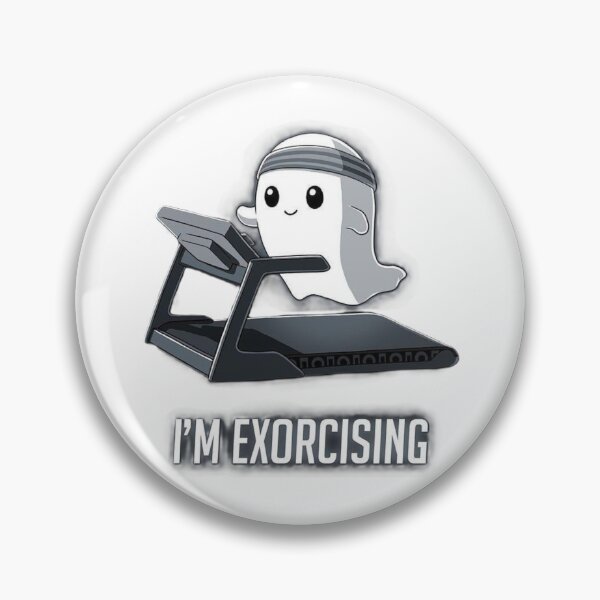 Item preview, I’m Exorcising Funny Ghost Workout Illustration designed and sold by BlackBoneArt.