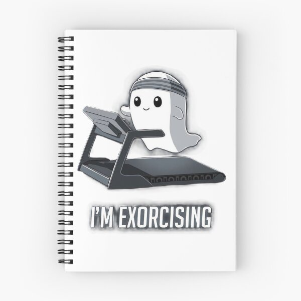Item preview, I’m Exorcising Funny Ghost Workout Illustration designed and sold by BlackBoneArt.