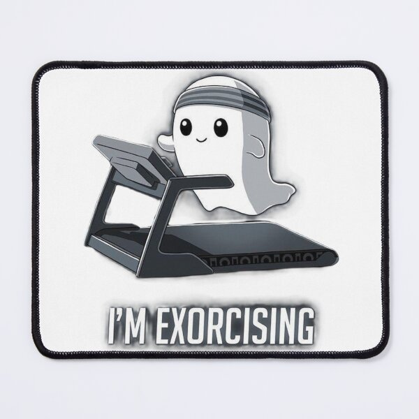 Item preview, I’m Exorcising Funny Ghost Workout Illustration designed and sold by BlackBoneArt.