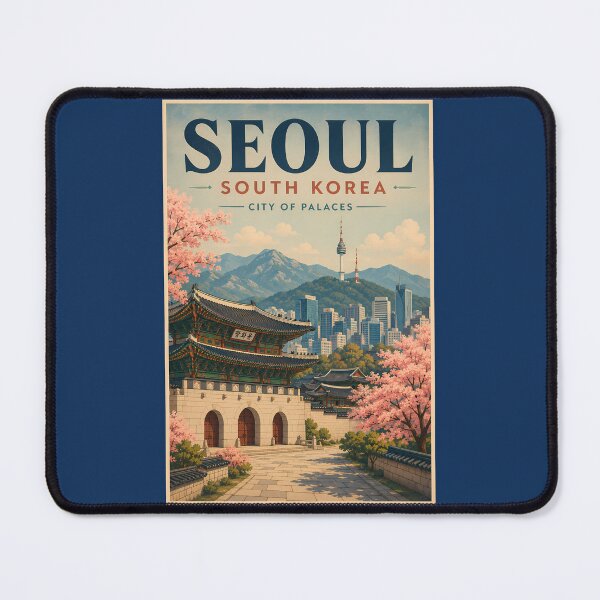 Item preview, Seoul South Korea Illustration Travel Art Vintage designed and sold by KrisSidDesigns.