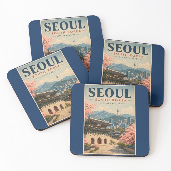 Item preview, Seoul South Korea Illustration Travel Art Vintage designed and sold by KrisSidDesigns.