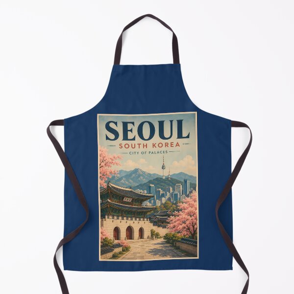 Item preview, Seoul South Korea Illustration Travel Art Vintage designed and sold by KrisSidDesigns.