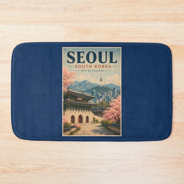 Item preview, Seoul South Korea Illustration Travel Art Vintage designed and sold by KrisSidDesigns.
