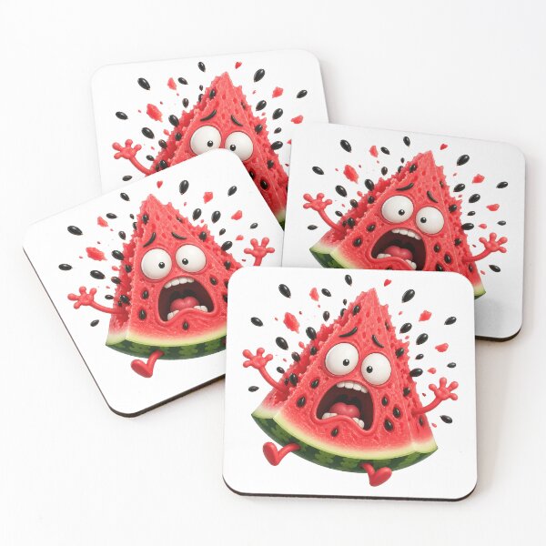 Item preview, Screaming Watermelon Slice Funny Cartoon Character designed and sold by jgvisualarts.