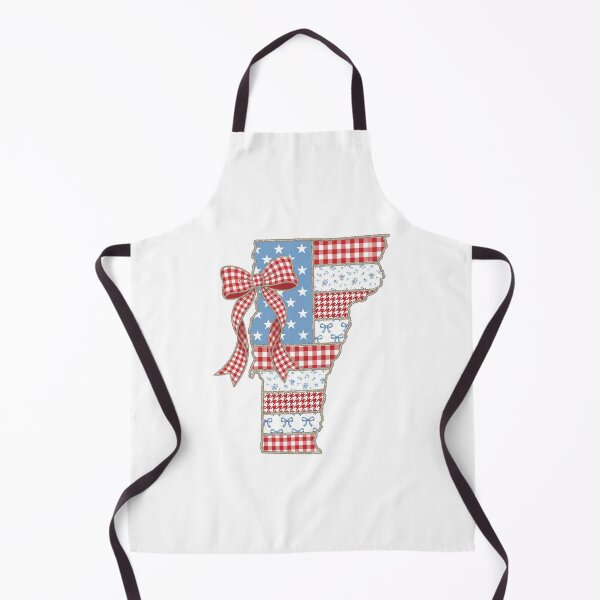 Item preview, Cute Patriotic West Vermont Map with Red Gingham Bow designed and sold by Paper Drip.