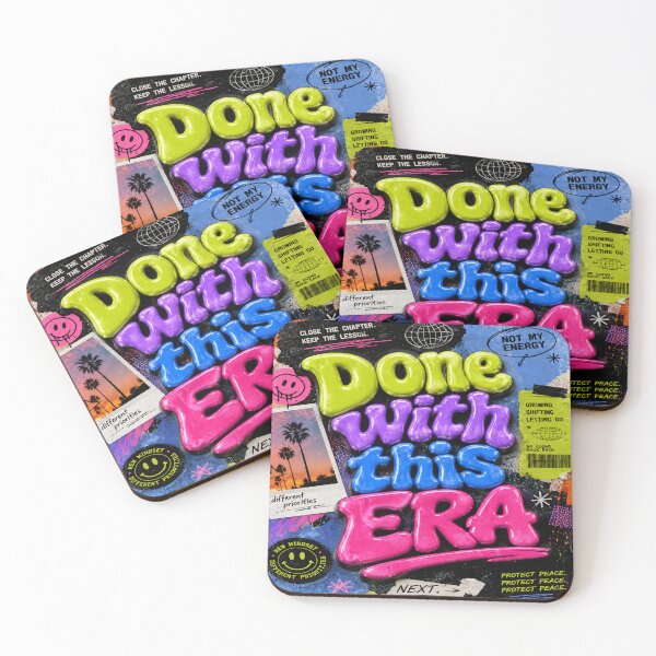 Item preview, Done With This Era Retro 3D Inflated Typography designed and sold by AnkitCreates.