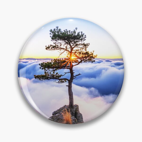 Item preview, Above the Clouds – Lone Tree at Sunrise designed and sold by Exodoi.