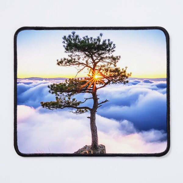 Item preview, Above the Clouds – Lone Tree at Sunrise designed and sold by Exodoi.