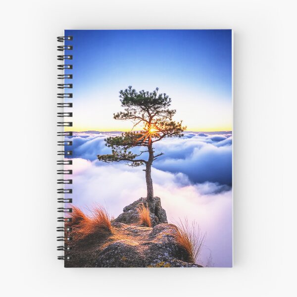 Item preview, Above the Clouds – Lone Tree at Sunrise designed and sold by Exodoi.
