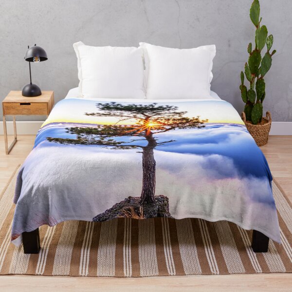 Item preview, Above the Clouds – Lone Tree at Sunrise designed and sold by Exodoi.