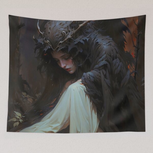 Item preview, Sad Forest Angel Dark Gothic Creature Art designed and sold by DarkHolyQueen.