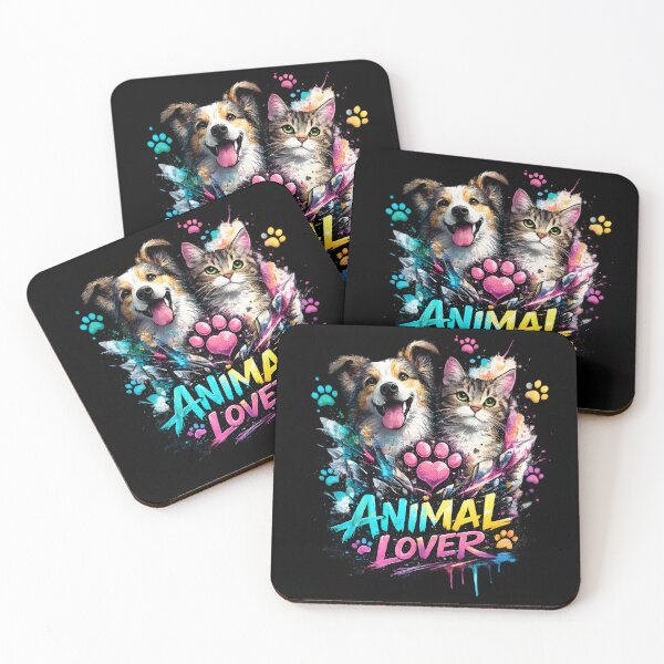 Item preview, Animal Lover – Colorful Dog and Cat Graphic Design designed and sold by darkan1.