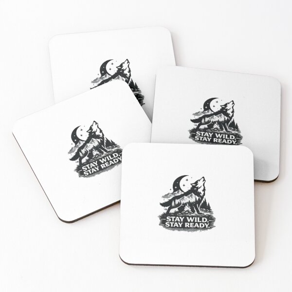 Item preview, Stay Wild Stay Ready Camping Wolf Shirt designed and sold by PINK FREE.